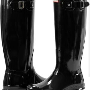 Hunter Black Tall Rain Boots